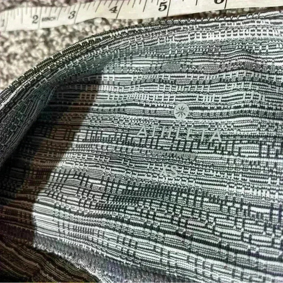 Athleta Gray Texture Tight Leggings Womens XS Stripe Yoga Stretch Athletic - Picture 6 of 10